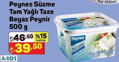 PEYNES SÜZME TAM YAĞLI BEYAZ PEYNİR